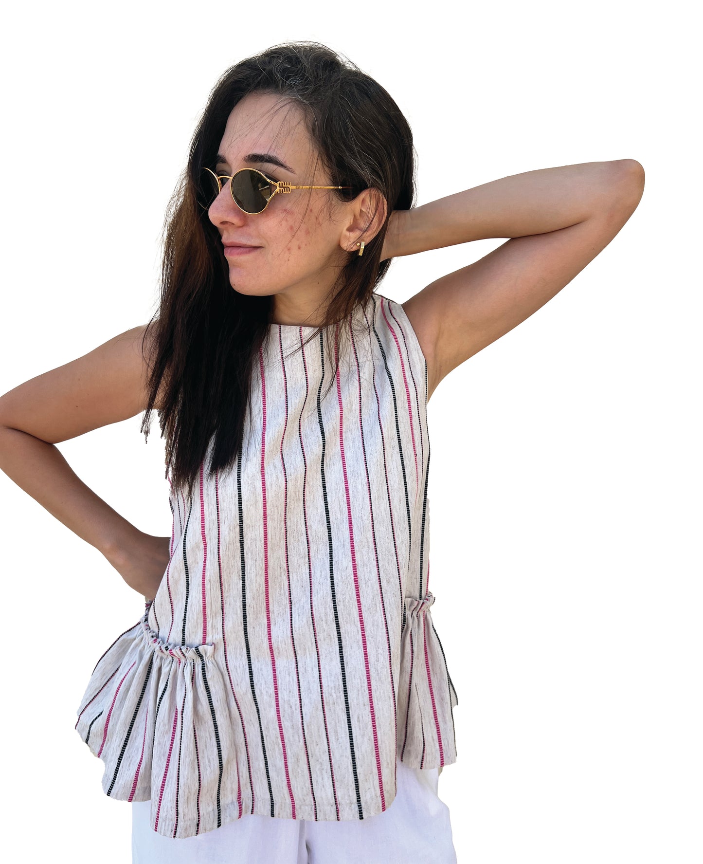 Sided Ruffle Vest