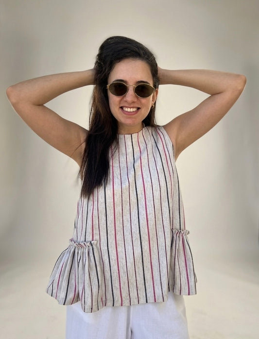 Sided Ruffle Vest