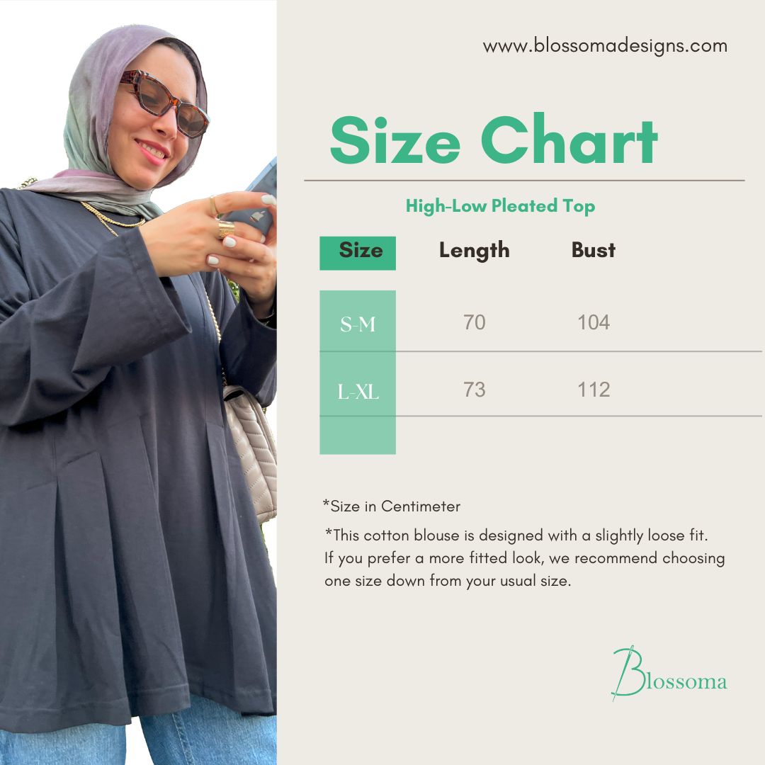High-Low Pleated Top