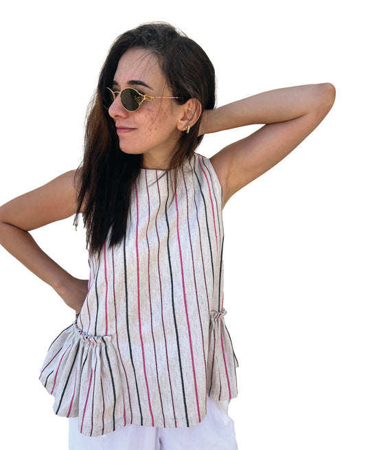 Sided Ruffle Vest