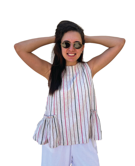 Sided Ruffle Vest