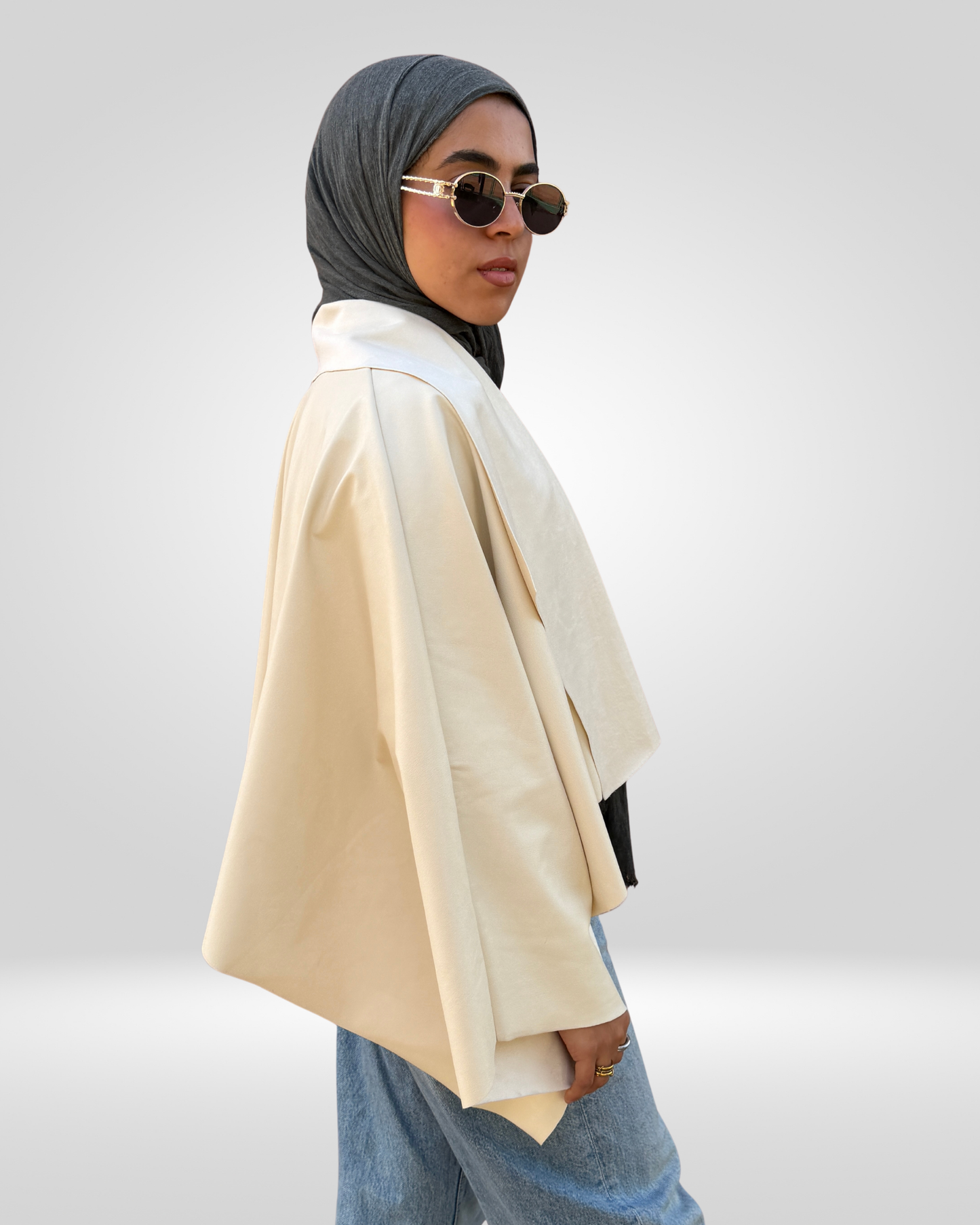Dual Texture Trench Cape