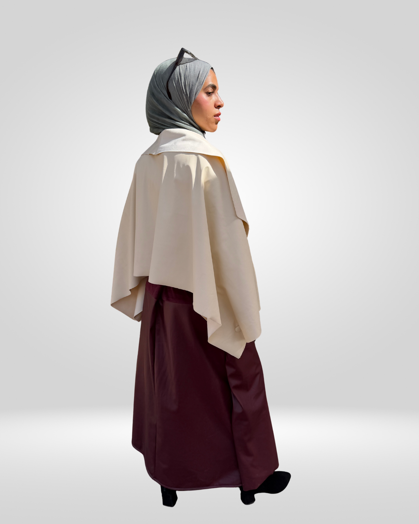Dual Texture Trench Cape