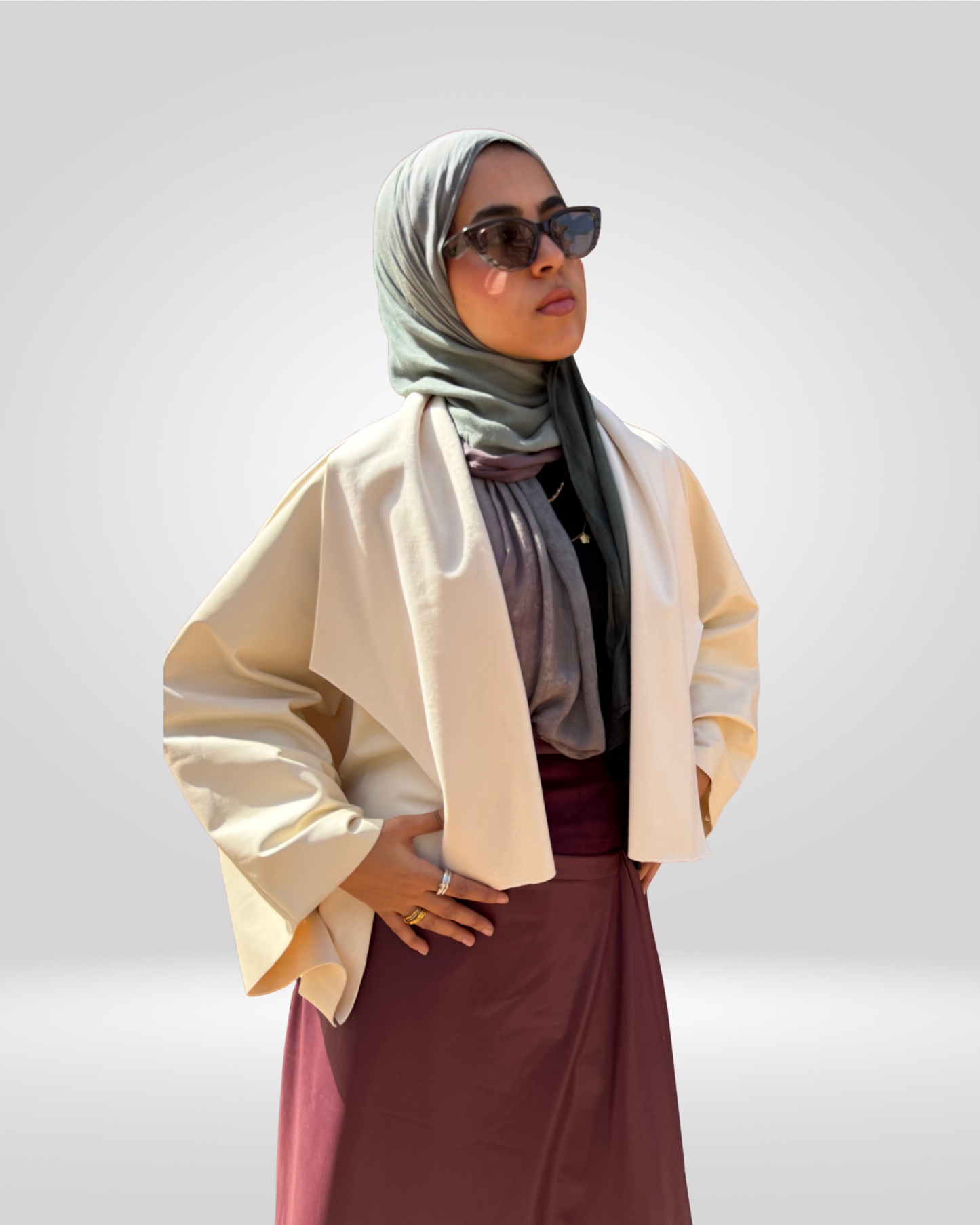 Dual Texture Trench Cape